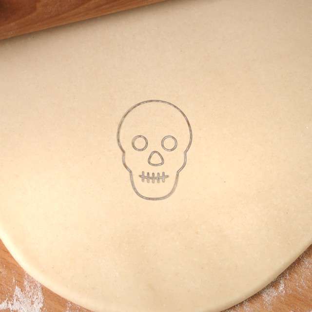 Foremka Halloween - czaszka anatomiczna 83x63 mm czarna metaliczna
