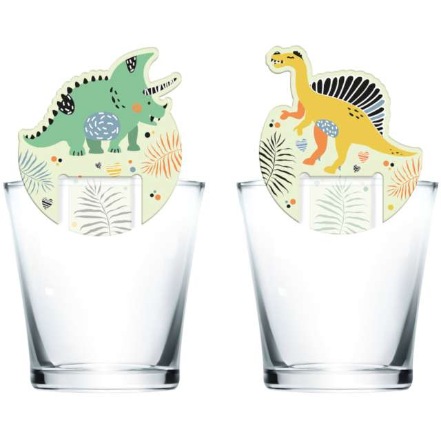 Dekoracja na szklankę "Dino", Folat, 6 szt.