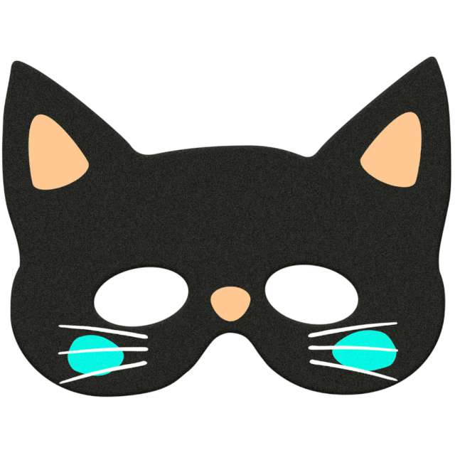 Maska "Kotek halloween", czarna, Folat
