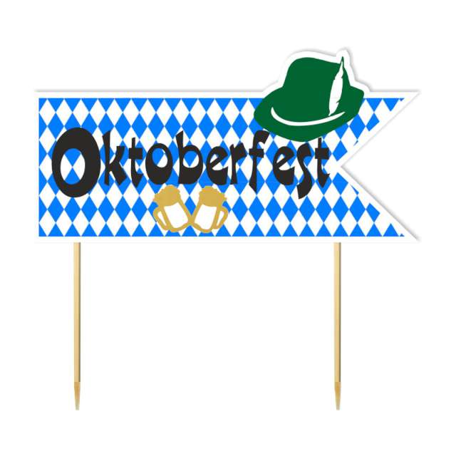 Topper papierowy Oktoberfest - kratka 18 cm