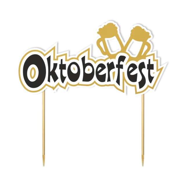 Topper papierowy "Oktoberfest - piwo", 18 cm