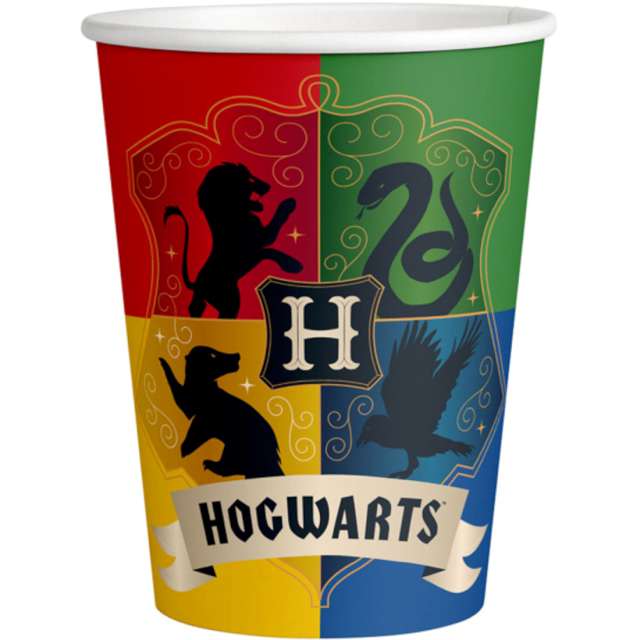 Kubeczki papierowe Harry Potter - Hogwart domy Amscan 8 szt
