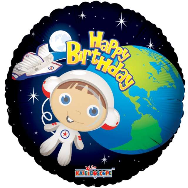Balon foliowy Happy Birthday - Astronauta Kaleidoscope 18 RND