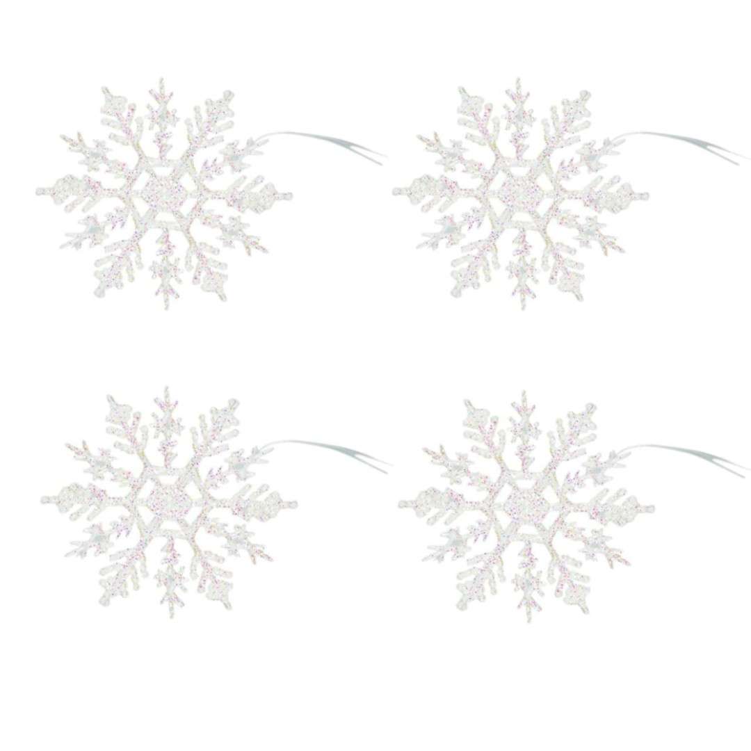 Dekoracja "Płatek śniegu", Titanum, 10,5 cm, 8 szt