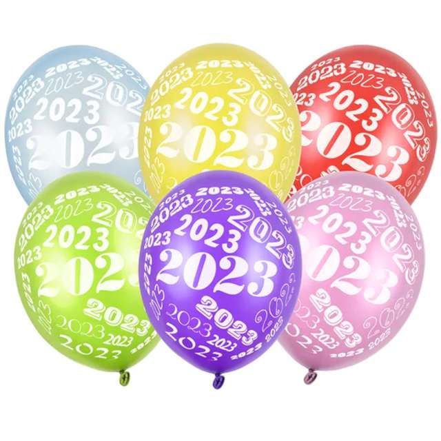 Balony "2023", PartyDeco, 12", 6 szt.