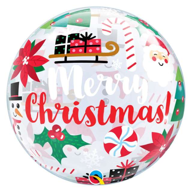 Balon foliowy Merry Christmas Qualatex 22 RND