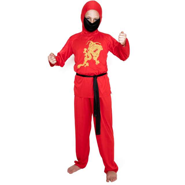 Strój dla dzieci Ninja czerwony Arpex rozm. 110-120 cm