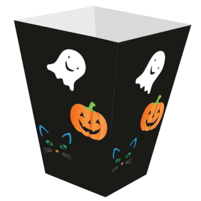 Pudełka na popcorn "Halloween - Duch, Kot, Dynia", Congee, 6 szt