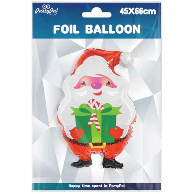 Balon foliowy Mikołaj z prezentem PartyPal  25 SHP