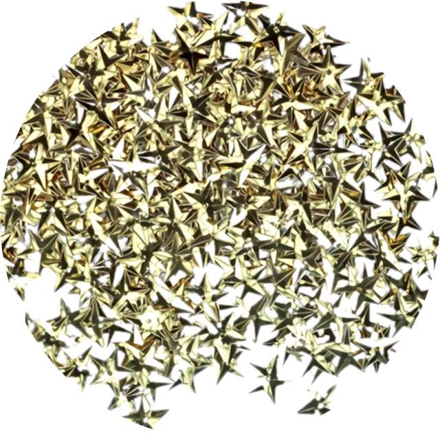 Cekiny "Gwiazdki", złoty, 1,5cm, 30g, Titanum