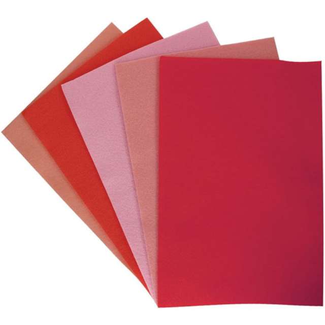 Arkusze filcowe A4 Kolor czerwony Titanum 10 szt