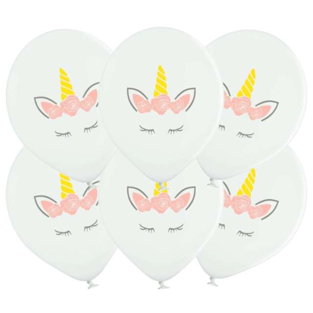 Balony lateksowe Jednorożec z kwiatami Congee 50 szt 15