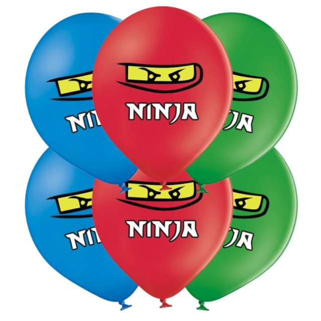 Balony lateksowe "Ninja", Congee, 6 szt, 15"