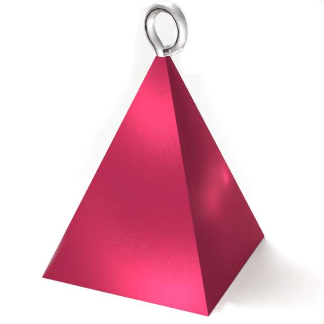 Obciążnik do balonów "Piramida", malinowy metalic, 65g