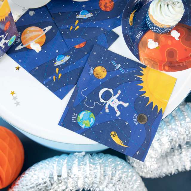 Serwetki Kosmos - Układ Planet PartyPal 33 cm 10 szt