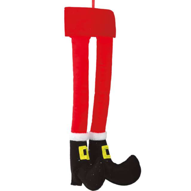 Dekoracja wisząca "Boże Narodzenie - Nogi Elfa", czerwony, Guirca, 50 cm