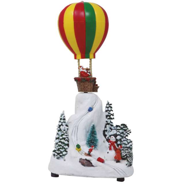 Pozytywka Boże Narodzenie - Święty Mikołaj w balonie mix Guirca 35cm