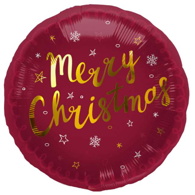 Balon foliowy Boże Narodzenie - Merry Christmas Folat 18 RND