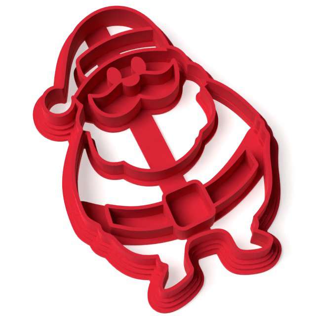 Foremka "Boże Narodzenie - Święty Mikołaj, sylwetka", 61x87 mm, czerwona