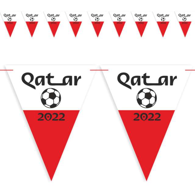 Baner flagi "Państwa Świata - Polska Katar 2022", DIY, 3,6 m