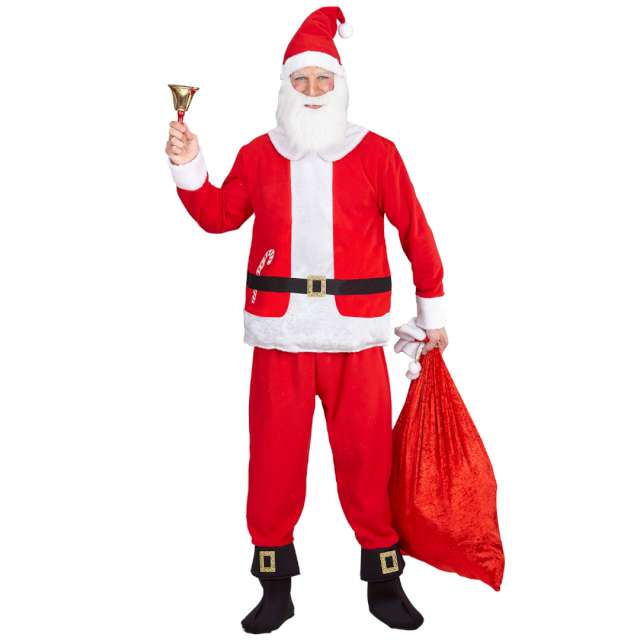 _xx_SANTA CLAUS (jacket with stuffed belly pants with boot covers hat with beard) L