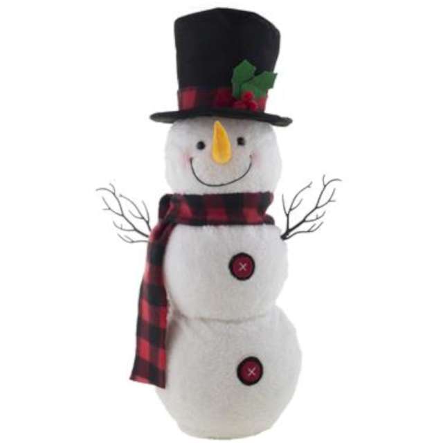 Pozytywka Boże Narodzenie - Bałwan w kapeluszu biały Funny Fashion 56cm