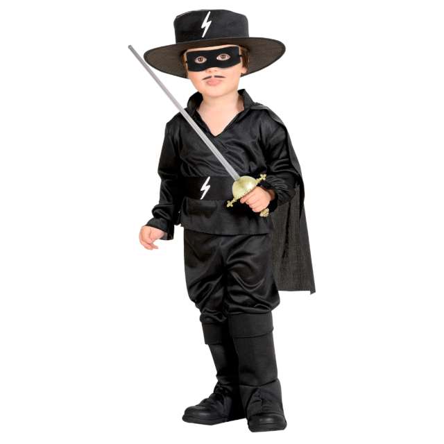 _xx_Pk 4 MASKED BANDIT HERO (shirt with cape pants with boot covers belt hat eyemask) 98cm