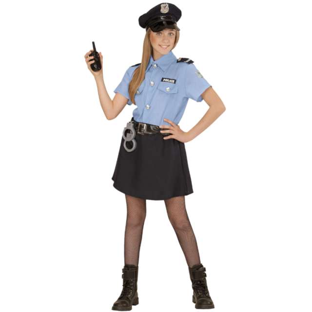 _xx_POLICE GIRL (shirt skirt belt hat) 116cm