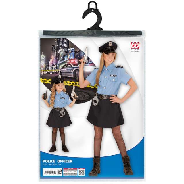_xx_POLICE OFFICER (shirt pants belt tie hat) 140cm