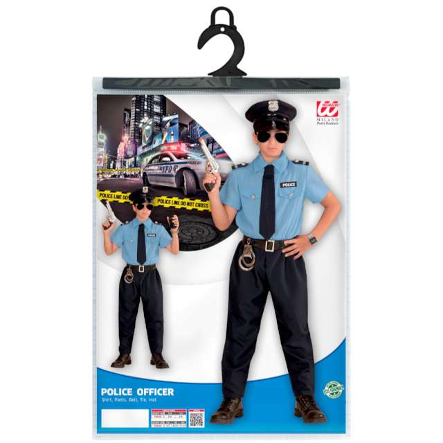 _xx_POLICE OFFICER boy (shirt pants belt tie hat) 104cm