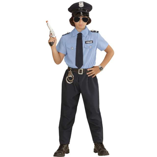 _xx_POLICE OFFICER boy (shirt pants belt tie hat) 116cm
