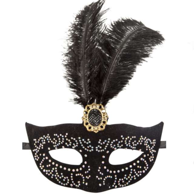 Maska karnawałowa Wenecka z piórami Carnival Toys