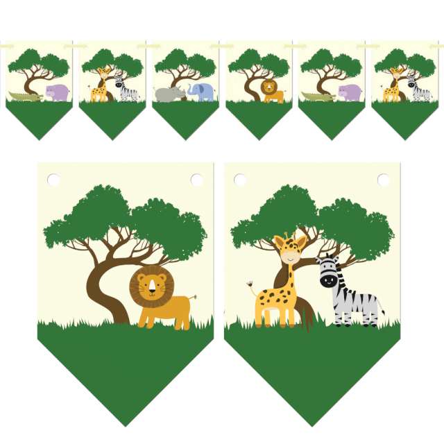 Baner flagi "Safari - zwierzęta", Congee, 3 m