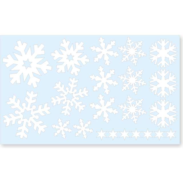 Naklejki dekoracyjne Śnieżki mix białe 22 szt