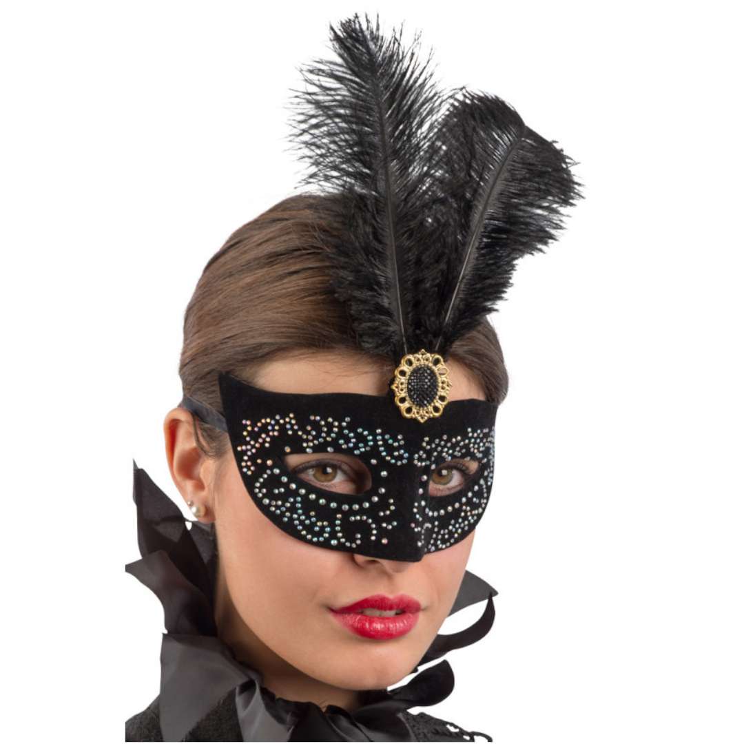 Maska karnawałowa Wenecka z piórami Carnival Toys