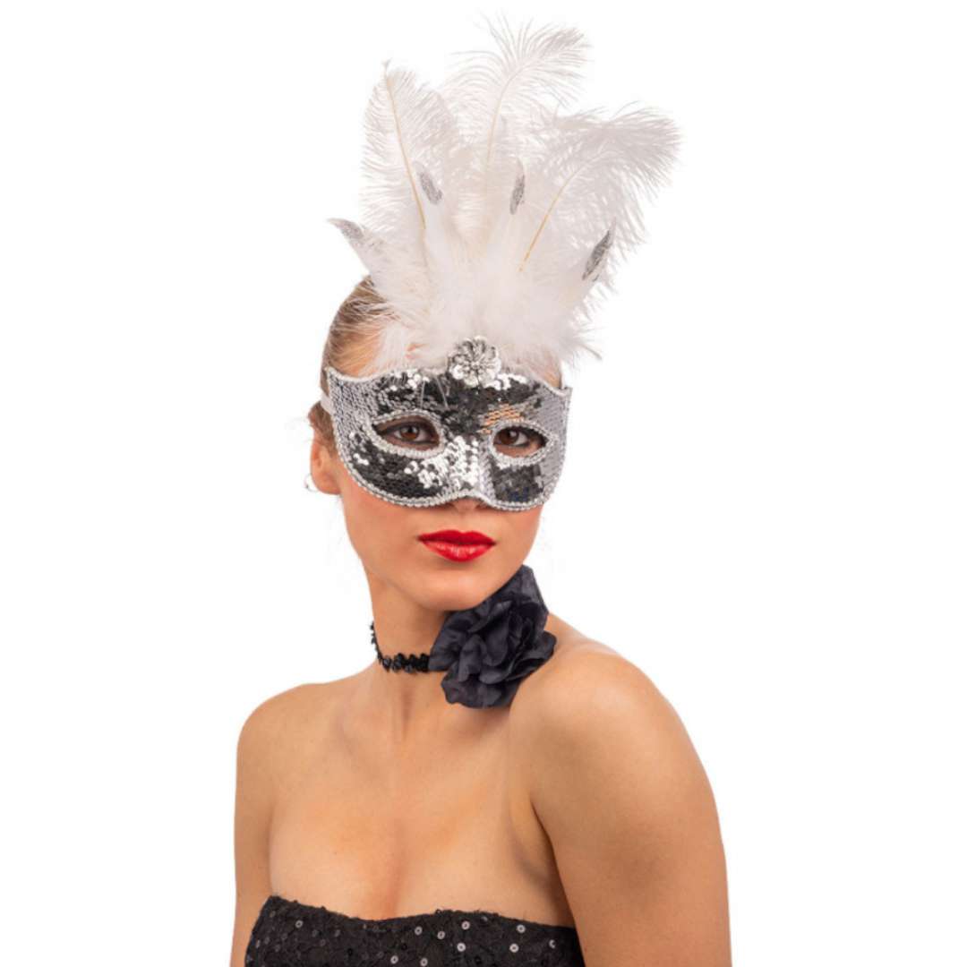 Maska karnawałowa Wenecka z cekinami Carnival Toys