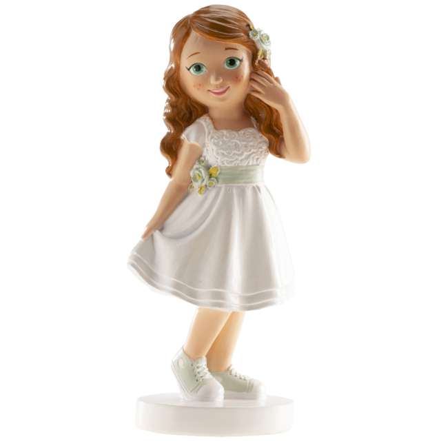 Figurka na tort "Komunia Dziewczynka w białej sukience", Dekora, 15,8 cm