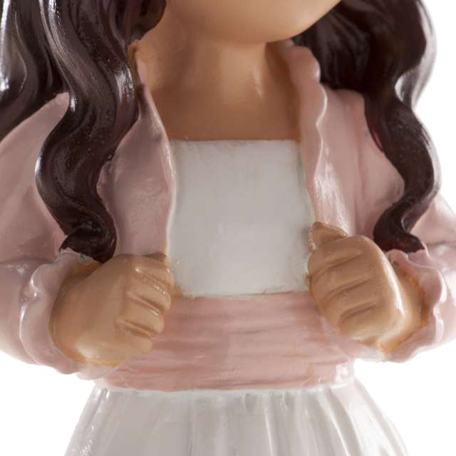 Figurka na tort Komunia Dziewczynka w różowej kurtce Dekora 156 cm