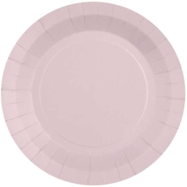 Talerzyki papierowe "Premium", różowe jasne, Santex, 17,5 cm, 10 szt