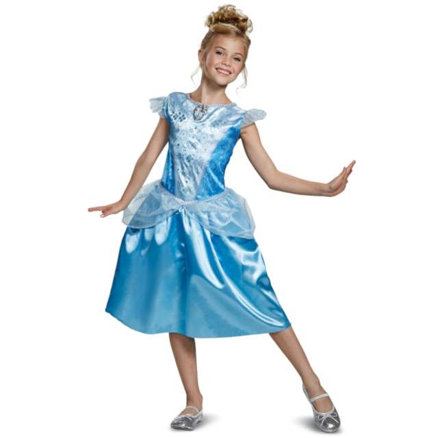 Strój dla dzieci "Kopciuszek - Sukienka", niebieski, Disguise, 124-135 cm
