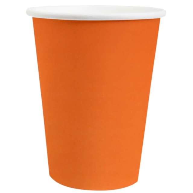 Kubeczki papierowe Premium pomarańczowe Santex 250 ml 10 szt