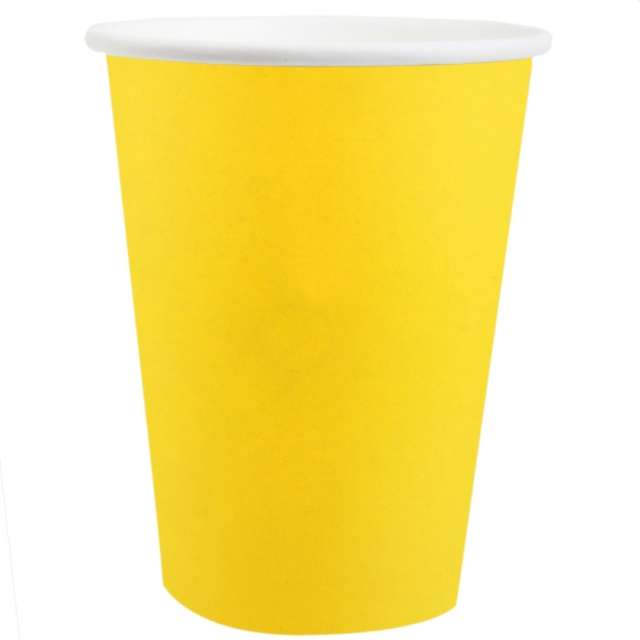 Kubeczki papierowe "Premium", żółte, Santex, 250 ml, 10 szt