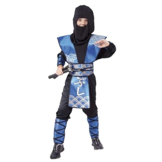 Strój dla dzieci "Ninja - niebieski wojownik", PartyTino, 110-116 cm