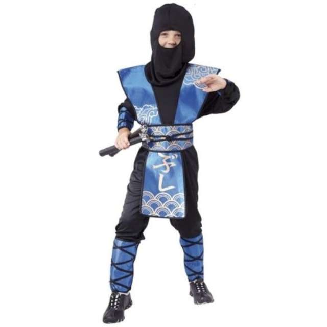 Strój dla dzieci "Ninja - niebieski wojownik", PartyTino, 134-140 cm