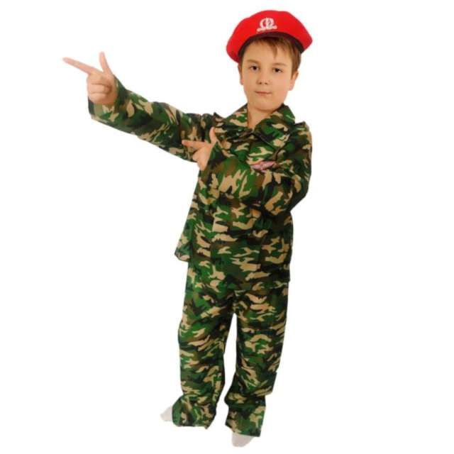 Strój dla dzieci "Żołnierz - mundurowy", PartyTino, 110-116 cm