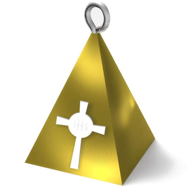 Obciążnik do balonów "Piramida Lux - hostia", złoty, 65g