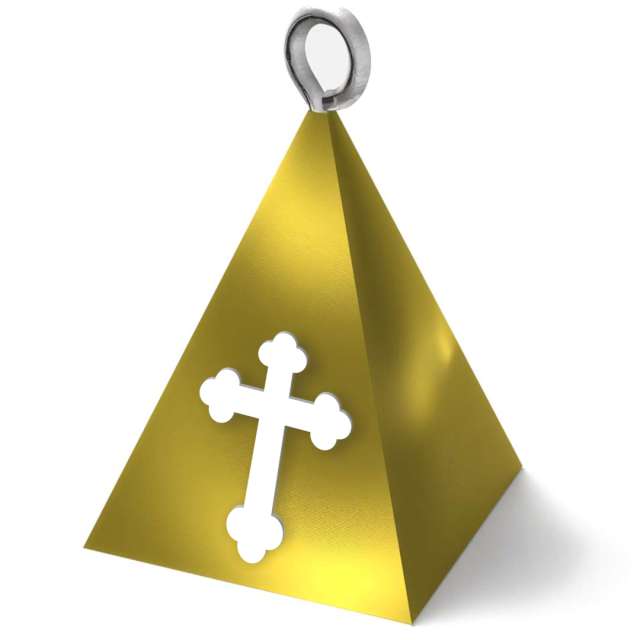 Obciążnik do balonów Piramida Lux - krzyż złoty 65g