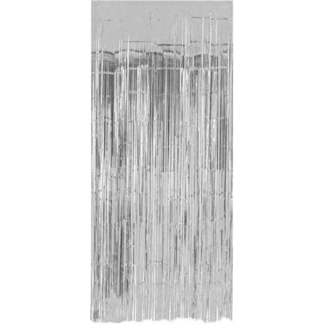 Kurtyna na drzwi Classic metalik srebrny Folat 200 x 100 cm