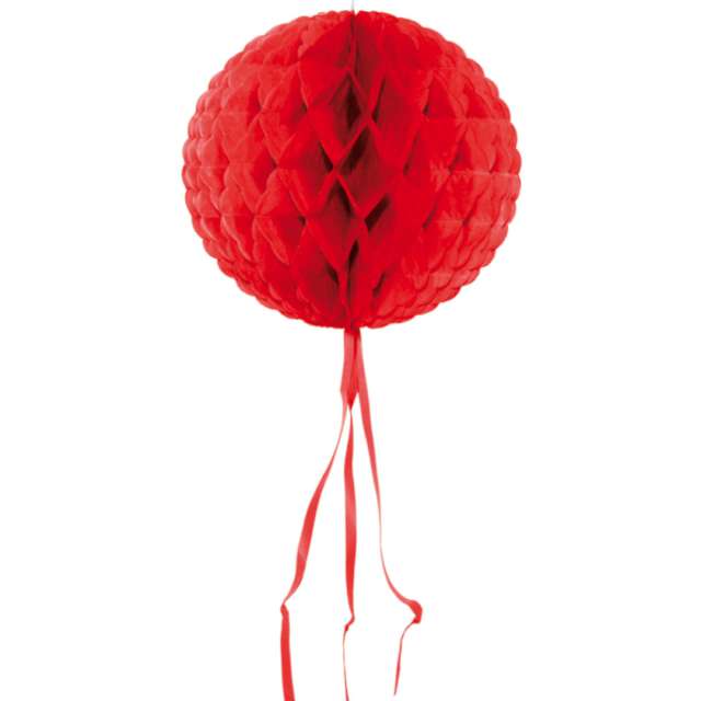 Dekoracja Honeycomb kula czerwona Folat 30 cm