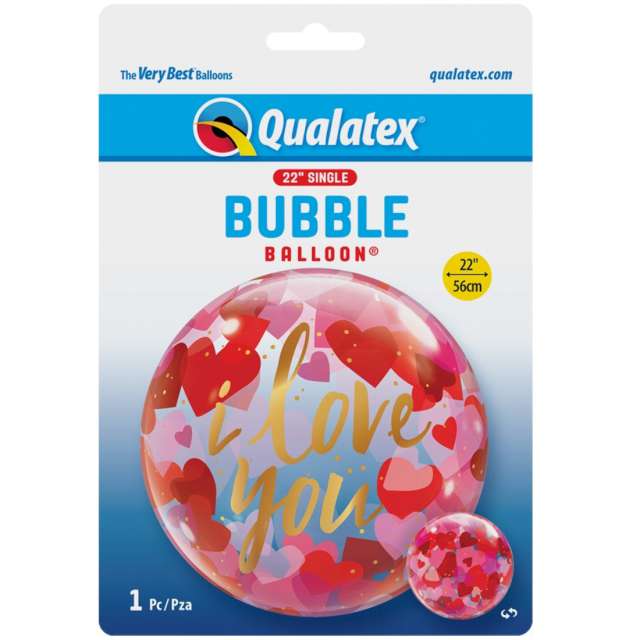 Balon foliowy I Love You czerwony Qualatex 22 ORB